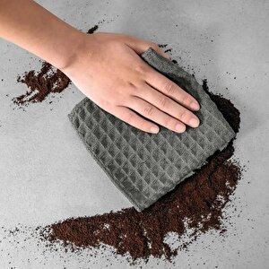 Baristowel™ Waffle Gri Barista Temizlik Havlusu 30x30 Cm (3’lü Set)