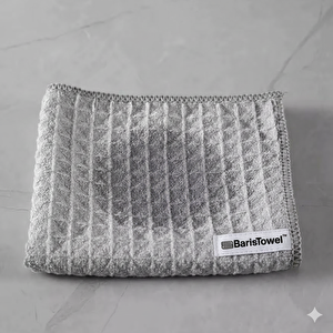 Baristowel™ Waffle Gri Barista Temizlik Havlusu 30x30 Cm (3’lü Set)