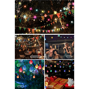 Technojet 50 Ledli Usbli Kumandalı 8 Modlu Kristal Toplu Led Işık Parti Süsleme Organizasyon