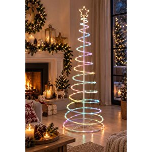 Smart Rgb Led Işıklı Spiral Çamağacı Çerçeve 120cm 32 Animasyon