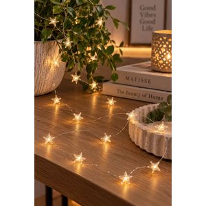 Yıldızlı Gümüş Tel Peri Led Işık