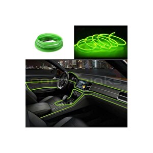 Araç Içi Torpido Ledi Şerit Led Ip Led Neon Yeşil 3 Metre