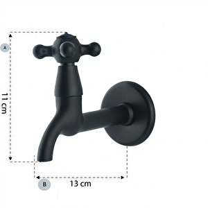 Osmanlı Si̇yah Taşlı Uzun Musluk ( Lüx , %100 Pi̇ri̇nç )
