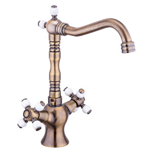 Antik Koç Porselen Taşlı Se Kuğu Lavabo & Eviye Bataryası