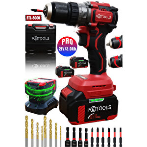 Rtl8060 21v 3.0ah Profesyonel Şarjlı Darbeli Vidalama Makinesi