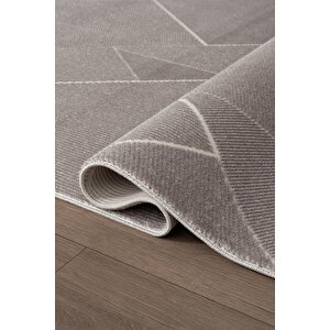 Leon Ln002z Gri Halı Modern Desen Pamuk Taban Akrilik Tozuaz Salon Yatak Odası Koridor Halısı