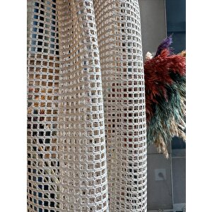 Aura Bej File Tül 1x3 Sık Pile 480x180 cm