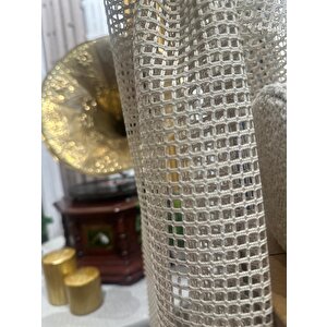 Aura Bej File Tül 1x3 Sık Pile 460x180 cm