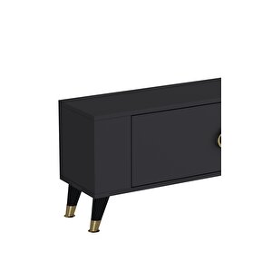 Tv1353dd Retro-32 Tv Sehpasi ANTRASİT-SİYAH-ALTIN