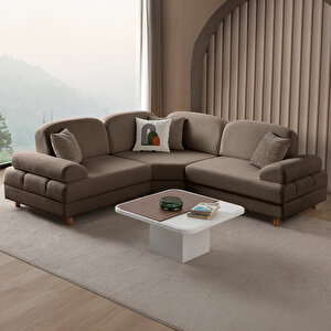 Aries Modüler Köşe Koltuk Takımı S Kahverengi Kahverengi