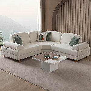 Aries Modüler Köşe Koltuk Takımı S Beyaz Beyaz