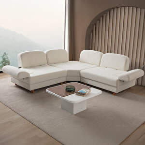 Aries Modüler Köşe Koltuk Takımı S Beyaz Beyaz