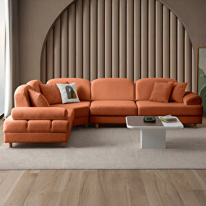 Aries Modüler Köşe Koltuk Takımı M Turuncu Turuncu