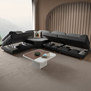 Aries Modüler Köşe Koltuk Takımı M Antrasit Antrasit