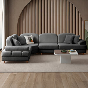 Aries Modüler Köşe Koltuk Takımı M Antrasit Antrasit