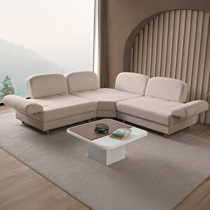 Aries Modüler Köşe Koltuk Takımı S Sütlü Kahve Sütlü Kahve