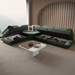 Aries Modüler Köşe Koltuk Takımı M Yeşil Yeşil