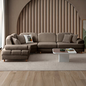 Aries Modüler Köşe Koltuk Takımı M Kahverengi Kahverengi