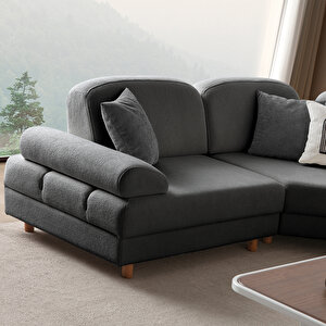 Aries Modüler Köşe Koltuk Takımı Xl Antrasit Antrasit