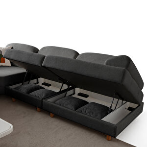 Aries Modüler Köşe Koltuk Takımı Xl Antrasit Antrasit