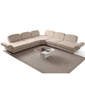 Eymense Aries Modüler Köşe Koltuk Takımı L Sütlü Kahve