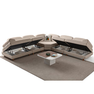 Eymense Aries Modüler Köşe Koltuk Takımı L Sütlü Kahve