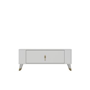 Tv1367dd Retro-32 Tv Sehpasi Beyaz-Altın Altın