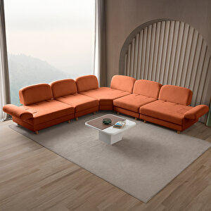 Eymense Aries Modüler Köşe Koltuk Takımı L Turuncu