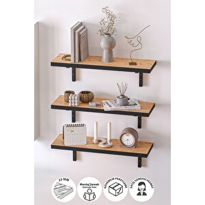 Duvar Rafı Uçan Raf Duvar Rafı Tv Rafı Kitaplık Rafı 80 X 19 Cm Çam