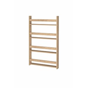 4 Raflı 120 X 74 Cm Montessori Kitaplık Eğitici Çocuk Kitaplığı Safir Meşe