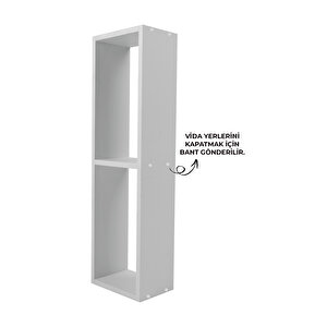 Elmas Dekoratif İkili Çok Amaçlı Yatay Raf, Kitaplık