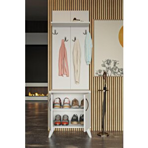 S Portmanto Ayakkabılık&portmanto-beyaz