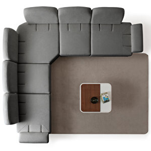 Eymense Aries Modüler Köşe Koltuk Takımı L Antrasit