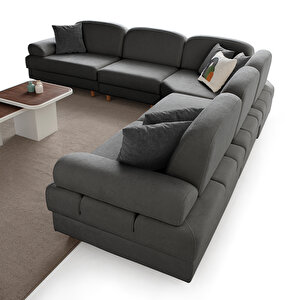 Eymense Aries Modüler Köşe Koltuk Takımı L Antrasit