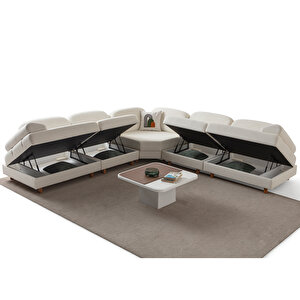 Eymense Aries Modüler Köşe Koltuk Takımı L Beyaz