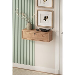 Duvara Monte Dresuar 2 Bölmeli Dresuar Kapaklı Konsol 60 Cm Antre Hol Sude Çam