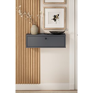 Duvara Monte Dresuar 2 Bölmeli Dresuar Kapaklı Konsol 60 Cm Antre Hol Sude Antrasit