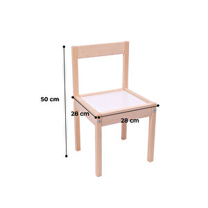 Montessori Çocuk Ahşap Etkinlik Masası Sandalyesi