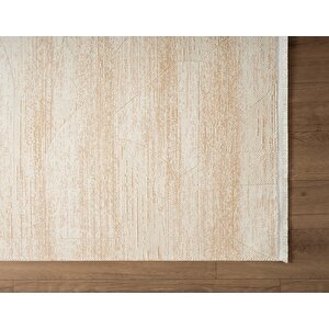 Cosmos Cs001b Bej Halı Modern Detaylı Pamuk Taban Viskon Tozuaz Salon Yatak Odası Koridor Halısı