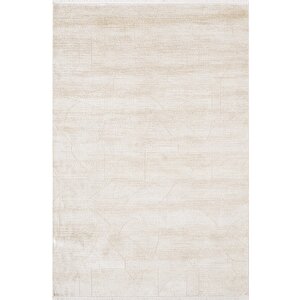 Cosmos Cs001b Bej Halı Modern Detaylı Pamuk Taban Viskon Tozuaz Salon Yatak Odası Koridor Halısı 240x340 cm