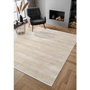 Cosmos Cs001b Bej Halı Modern Detaylı Pamuk Taban Viskon Tozuaz Salon Yatak Odası Koridor Halısı 240x340 cm