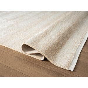 Cosmos Cs001b Bej Halı Modern Detaylı Pamuk Taban Viskon Tozuaz Salon Yatak Odası Koridor Halısı 240x340 cm
