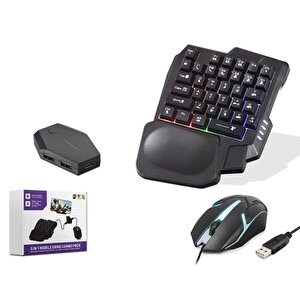 Pubg Mobile Klavye Mouse Konsol Dönüştürücü Siyah Andorid Uyumlu Nodar Nd762