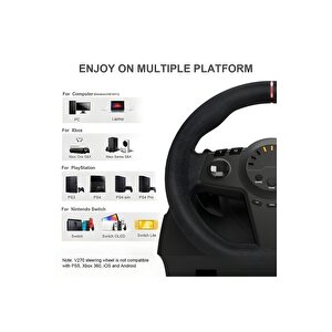 Gt10 Direksiyon Seti 270° Vitesli Oyun Direksiyonu, Ps4 Xbox X|s/one • Switch • Pc Uyumlu