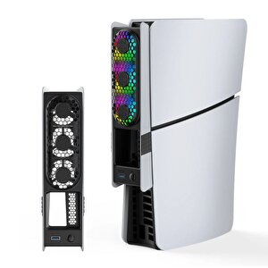 Ps5 Sli̇m Ve Pro Uyumlu Rgb Li̇ Soğutucu Fan Jys-p5228
