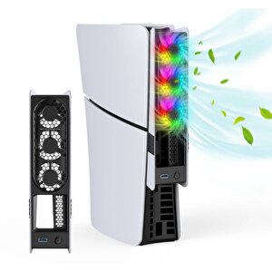 Ps5 Sli̇m Ve Pro Uyumlu Rgb Li̇ Soğutucu Fan Jys-p5228