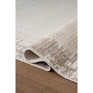 Etro Et007g Gri Modern Çerçeveli Desen Parlak Ağır Yüksek Sıklıkta Salon Halısı İpek Serisi 120x180 cm