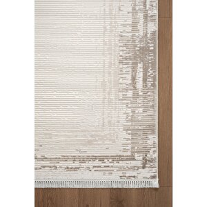 Etro Et007g Gri Modern Çerçeveli Desen Parlak Ağır Yüksek Sıklıkta Salon Halısı İpek Serisi