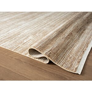 Cosmos Cs002k Kahve Halı Modern Detaylı Pamuk Taban Viskon Tozuaz Salon Yatak Odası Koridor Halısı 100x300 cm