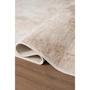 İndigo Id010k Bej Kahverengi Modern Desen Akrilik İplik Tozuaz Pamuk Taban Salon Mutfak Halısı